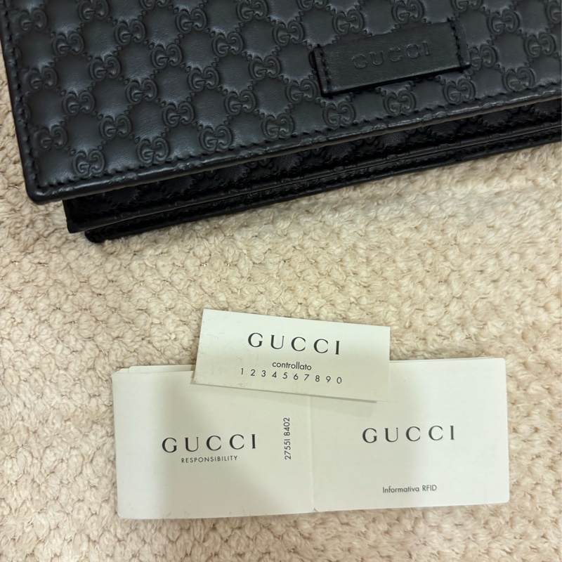 GUCCI LOGO WOC 壓紋 肩背包-14