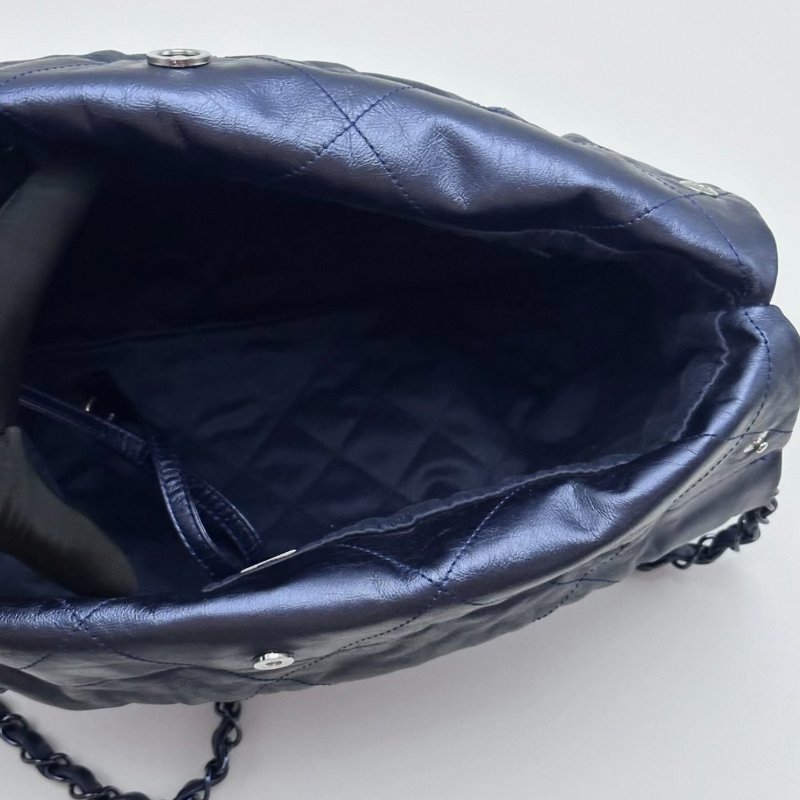 CHANEL 限量款海軍藍22bag小號子母垃圾袋 36*35*8 98新配件塵袋-4