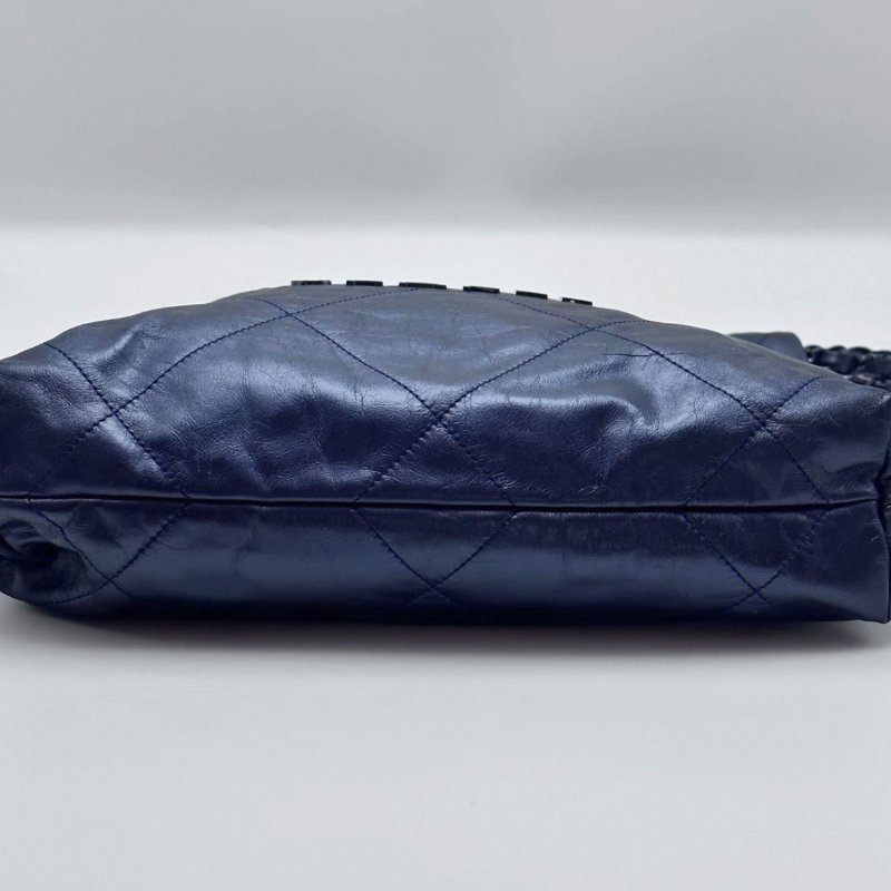 CHANEL 限量款海軍藍22bag小號子母垃圾袋 36*35*8 98新配件塵袋-5