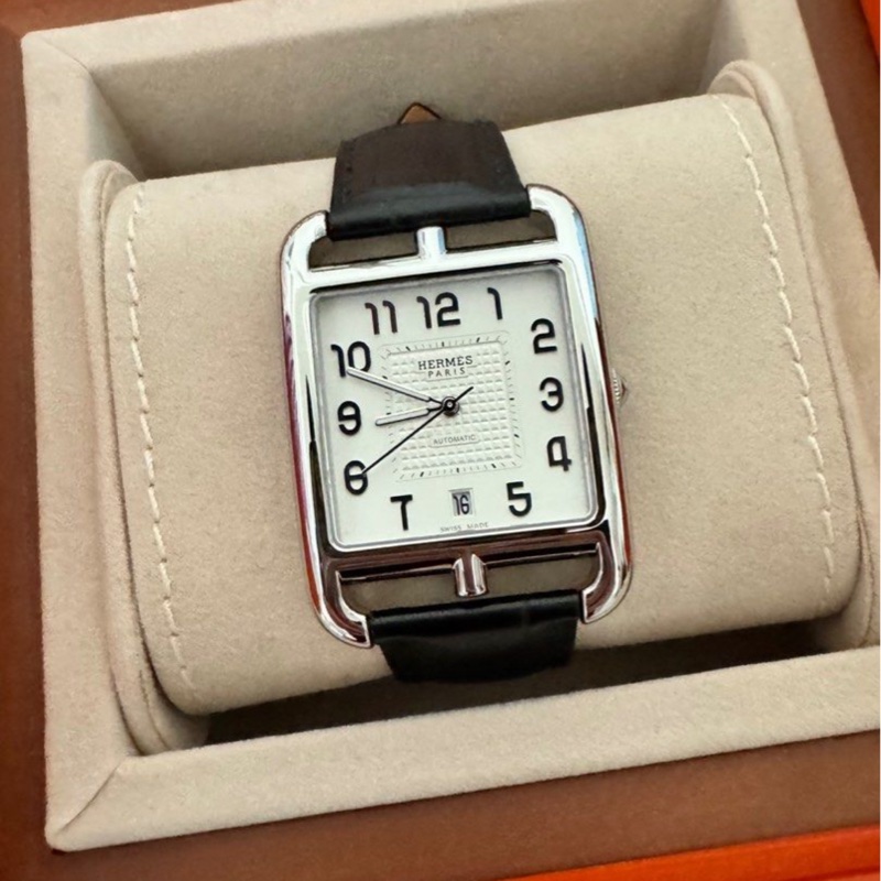 愛馬仕HERMES Cape Cod鱷魚皮機械腕錶-1