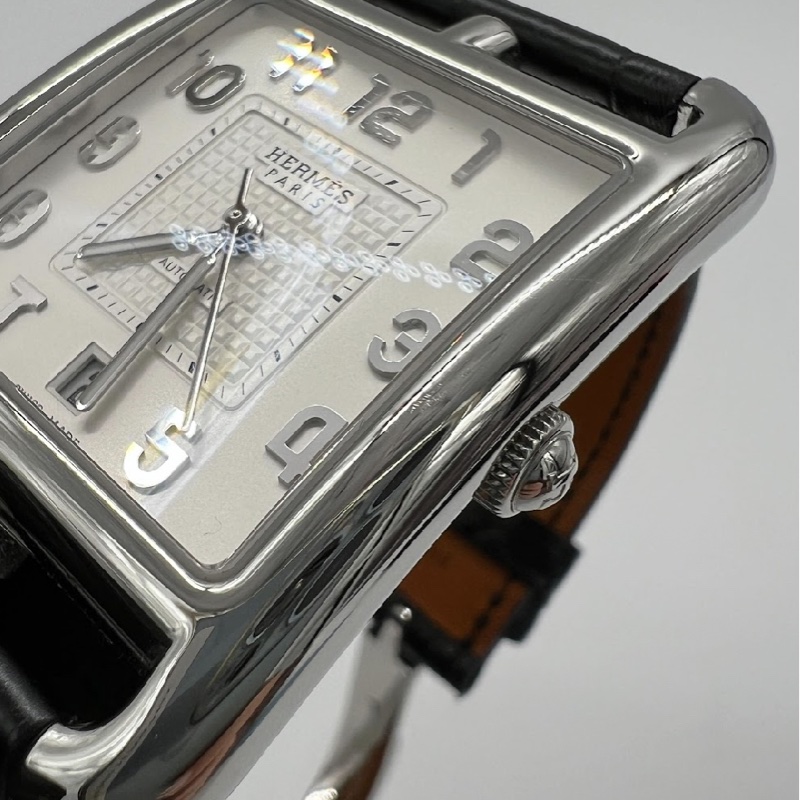 愛馬仕HERMES Cape Cod鱷魚皮機械腕錶-5