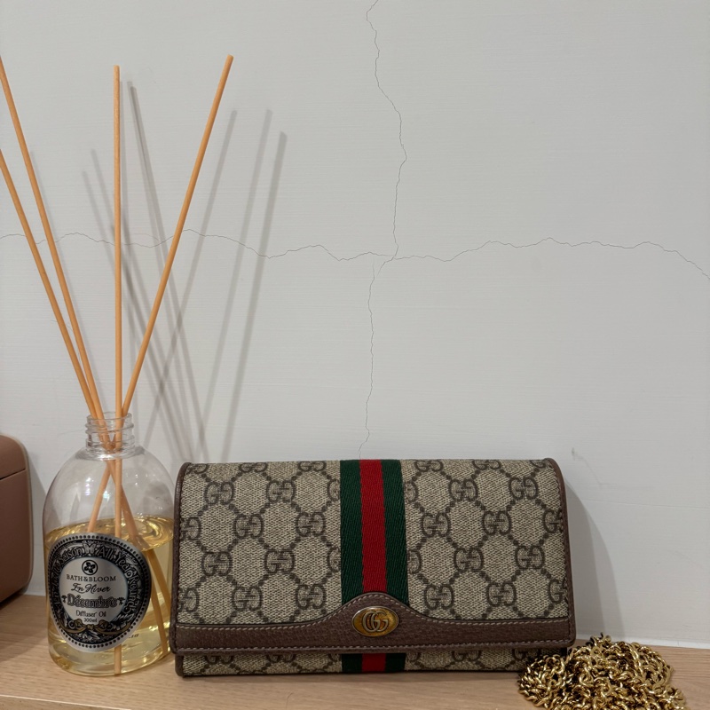 Gucci經典老花woc長夾 鏈條包-0