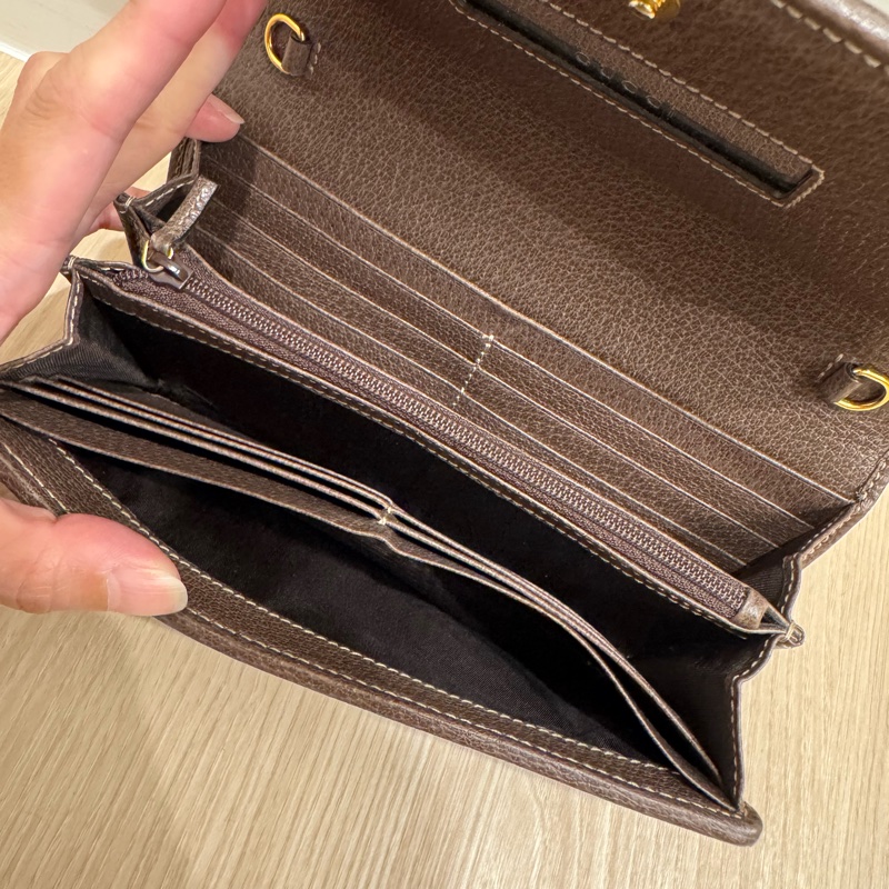 Gucci經典老花woc長夾 鏈條包-1