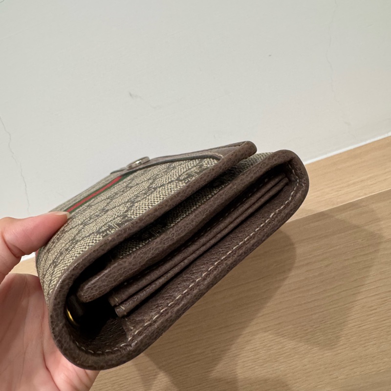 Gucci經典老花woc長夾 鏈條包-6