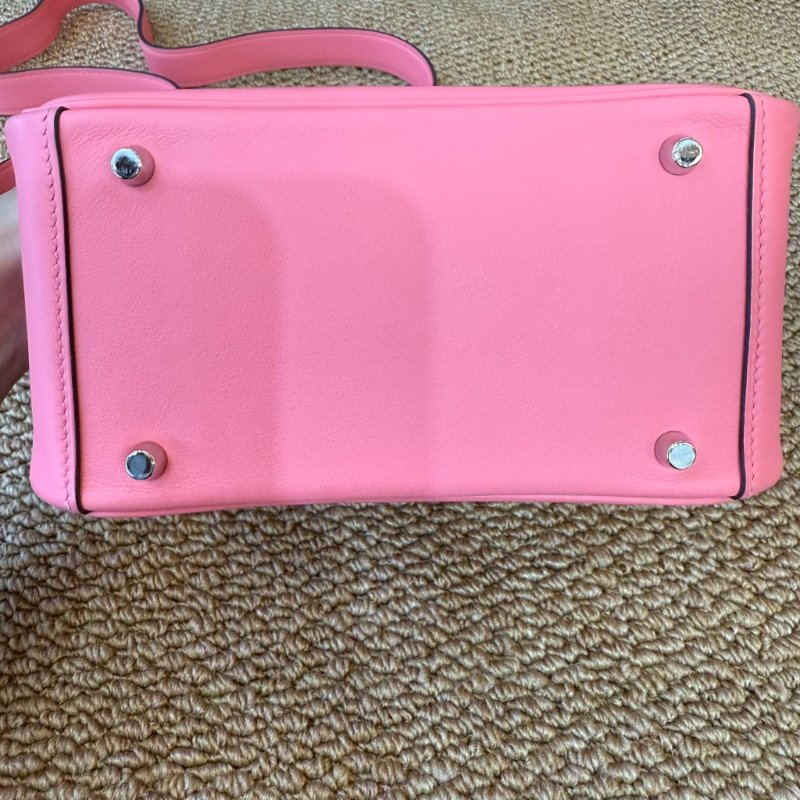 HERMES - 8W唇膏粉銀釦Swift牛皮mini lindy-1