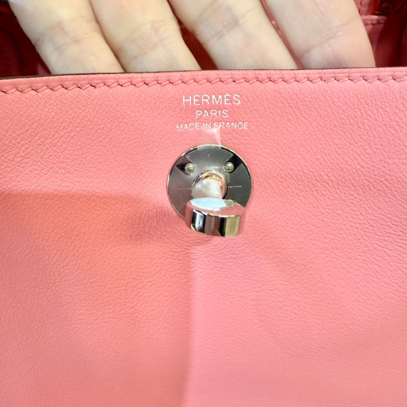 HERMES - 8W唇膏粉銀釦Swift牛皮mini lindy-2