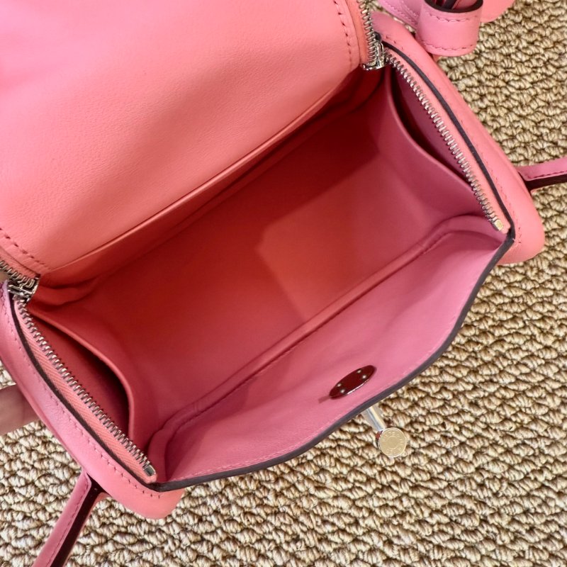 HERMES - 8W唇膏粉銀釦Swift牛皮mini lindy-4