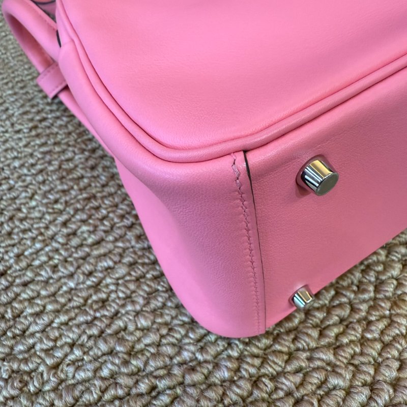 HERMES - 8W唇膏粉銀釦Swift牛皮mini lindy-9