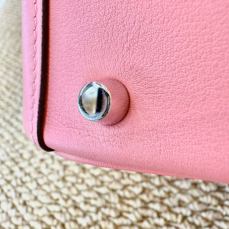 HERMES - 8W唇膏粉銀釦Swift牛皮mini lindy-12