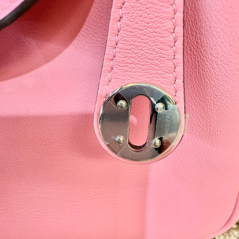 HERMES - 8W唇膏粉銀釦Swift牛皮mini lindy-15