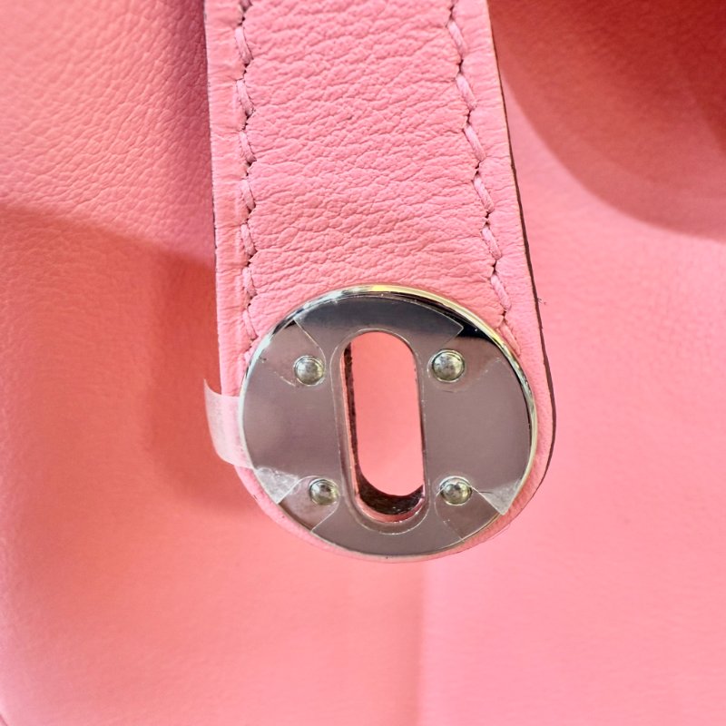 HERMES - 8W唇膏粉銀釦Swift牛皮mini lindy-16