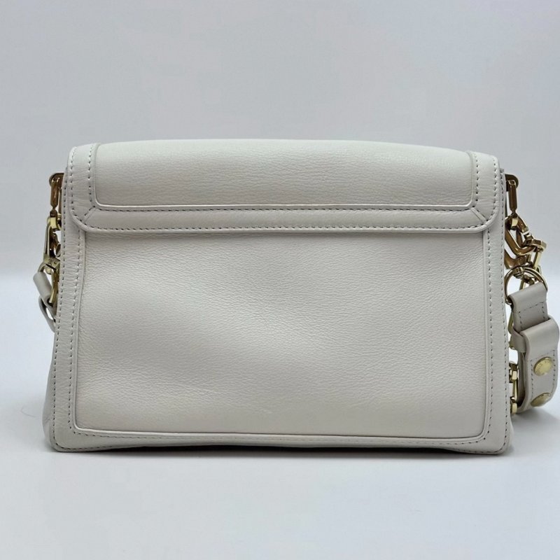 LV 達芙妮白色金扣中號肩背斜背包25*16*9 芯片款 98新配件塵袋-3