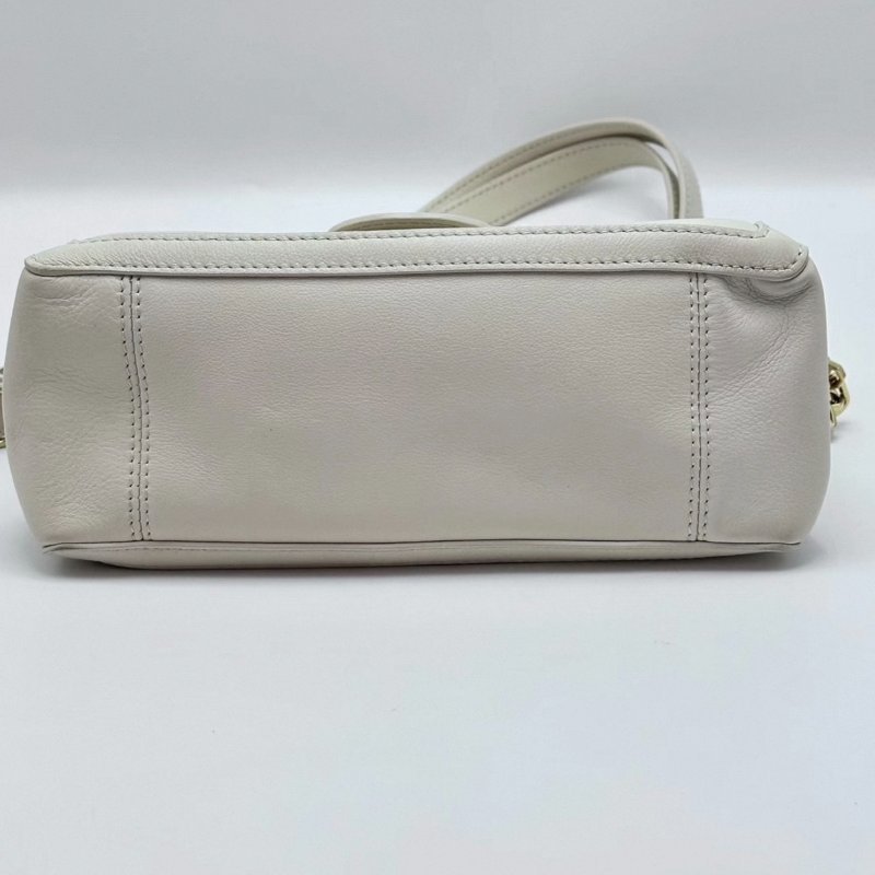 LV 達芙妮白色金扣中號肩背斜背包25*16*9 芯片款 98新配件塵袋-5