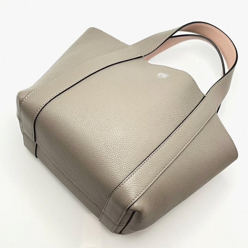 MOYNAT 荔枝紋牛皮手提菜籃子包19*18*13 98新配件塵袋購證-1