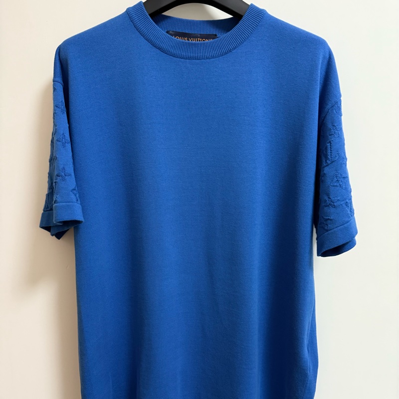 Louis Vuitton blue monogram sleeve T shirt S T恤-1