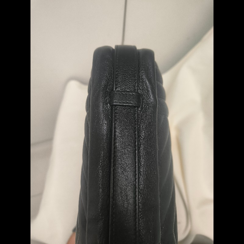 【8成新】㊣✨YSL✨(附防塵袋)SAINT LAURENT 聖羅蘭 黑色 山形紋 烤漆 相機包 文件包 電腦包 通勤包/二手精品/保證正品🌳二手樹屋🌳-15