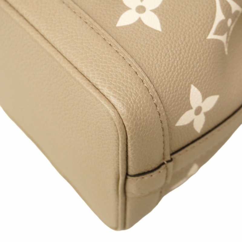 路易威登 Monogram Empreinte 雙色 Nano Noe 手提包 M46291 Tourterelle 灰奶油色 女士兩用包-5