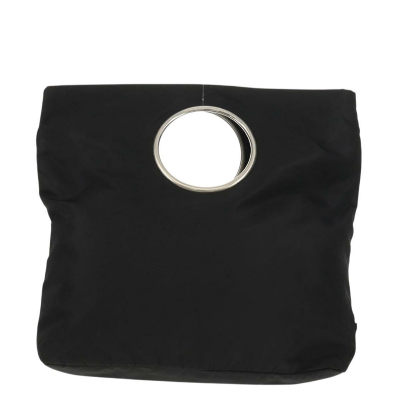 【日本直送】PRADA 尼龍手提包 黑色 銀色 正品 148425-1