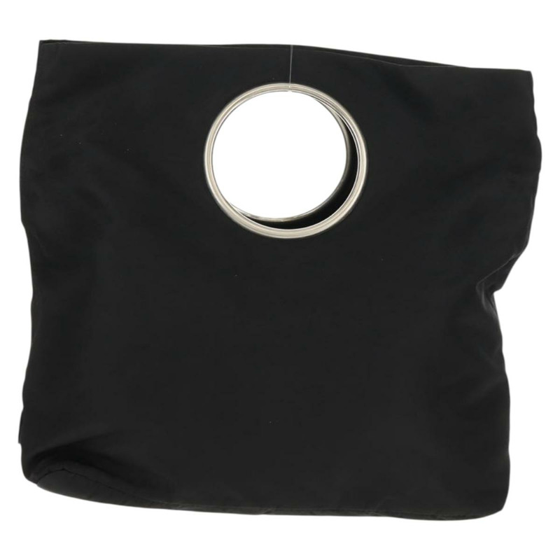 【日本直送】PRADA 尼龍手提包 黑色 銀色 正品 148425-12