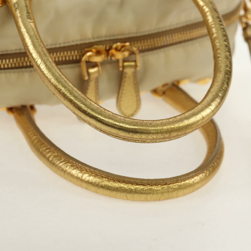 【日本直送】PRADA 尼龍皮革金色手提包 正品 152398A-6