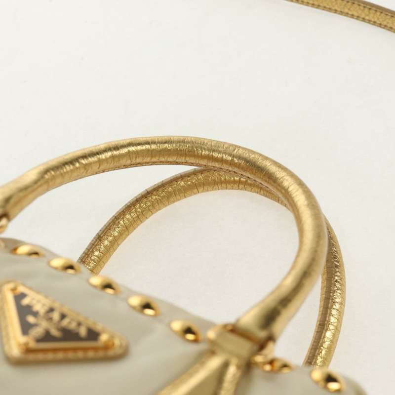 【日本直送】PRADA 尼龍皮革金色手提包 正品 152398A-7