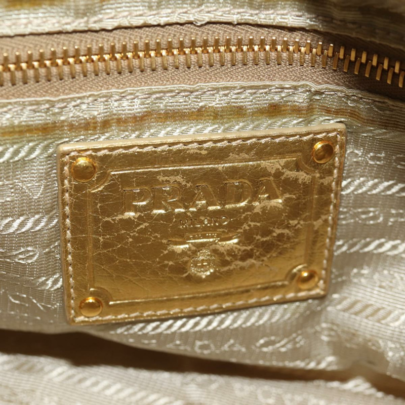 【日本直送】PRADA 尼龍皮革金色手提包 正品 152398A-21