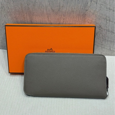 Hermes Silk in 長夾 錢包 Etoupe大象灰色 Epsom皮