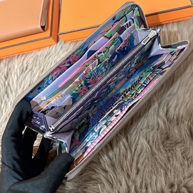 Hermes Silk in 長夾 錢包 Etoupe大象灰色 Epsom皮-3