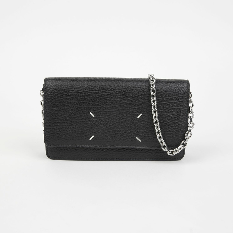 MAISON MARGIELA SA3UI0008 縫線鏈條皮夾斜背包-0