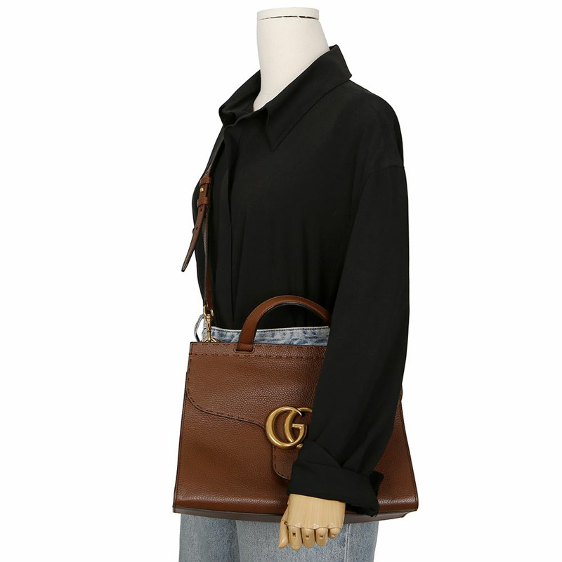 GUCCI 421890 GG Marmont 小號手提單肩包-11