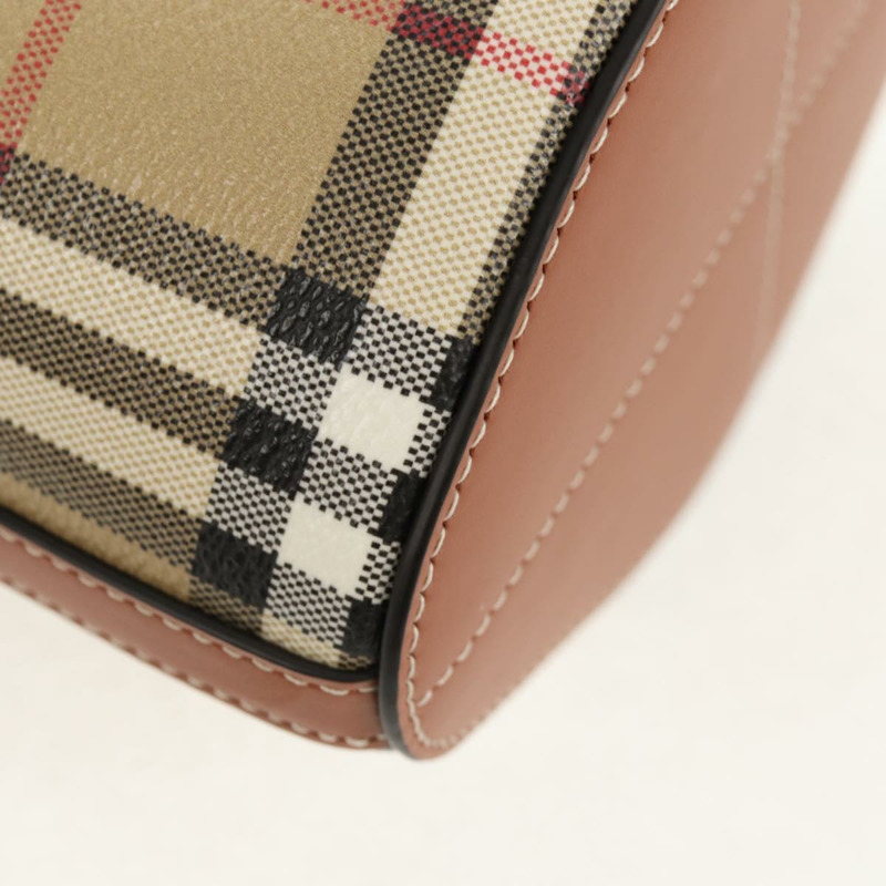 【日本直送】BURBERRY Nova 格紋肩背包 PVC 米色 金色 正品 147574M-16
