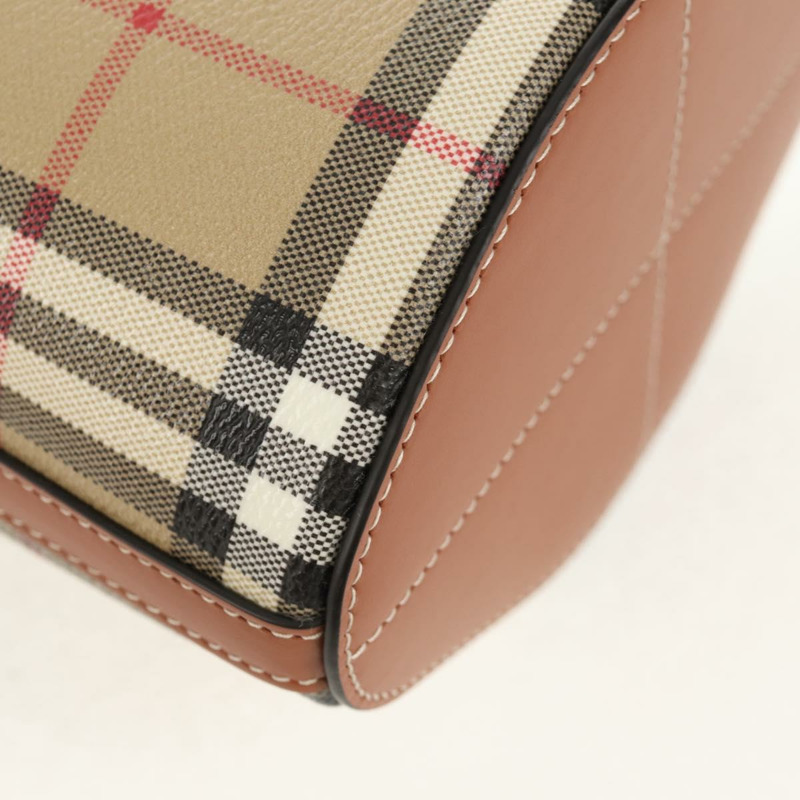 【日本直送】BURBERRY Nova 格紋肩背包 PVC 米色 金色 正品 147574M-18