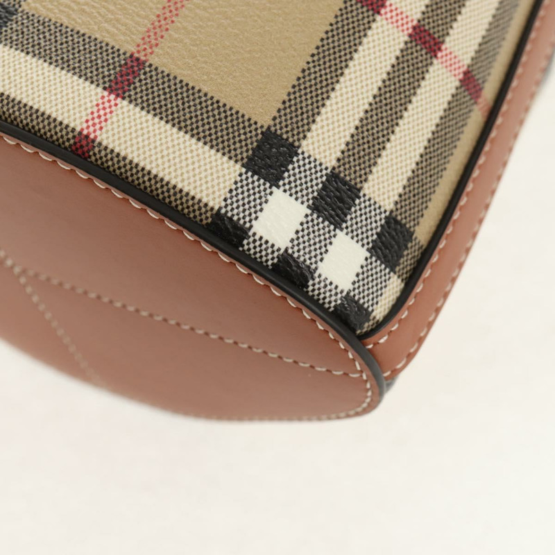 【日本直送】BURBERRY Nova 格紋肩背包 PVC 米色 金色 正品 147574M-19