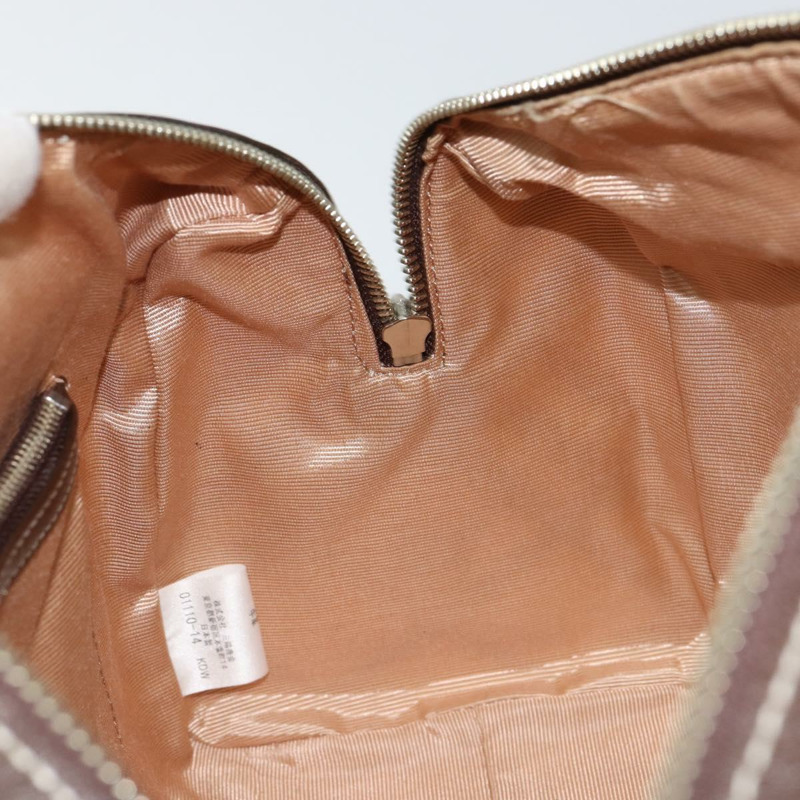 【日本直送】BURBERRY Nova 格紋藍標手提包 尼龍 米色 銀色 正品 151896-18