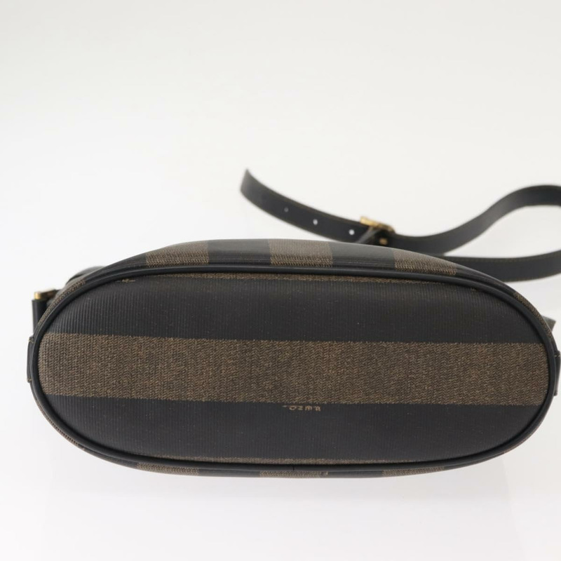 【日本直送】FENDI 胡桃色帆布單肩包 PVC 黑色 棕色 金色 正品 149654-4