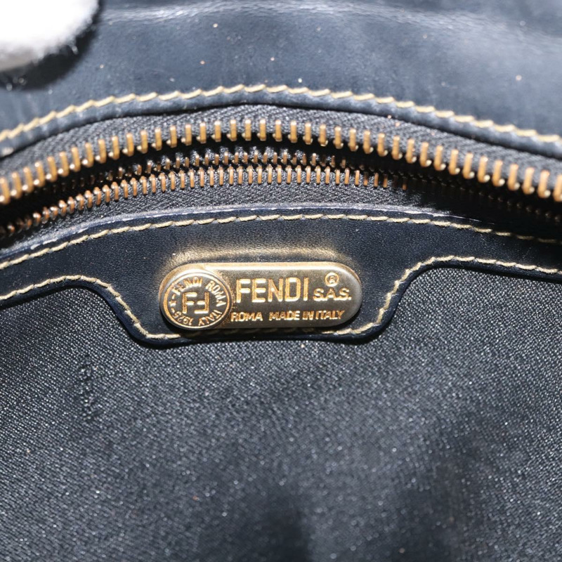 【日本直送】FENDI 胡桃色帆布單肩包 PVC 黑色 棕色 金色 正品 149654-16