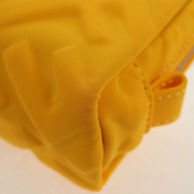 【日本直送】FENDI Zucca帆布FF壓花尼龍黃色金色正品手拿包 150880M-13