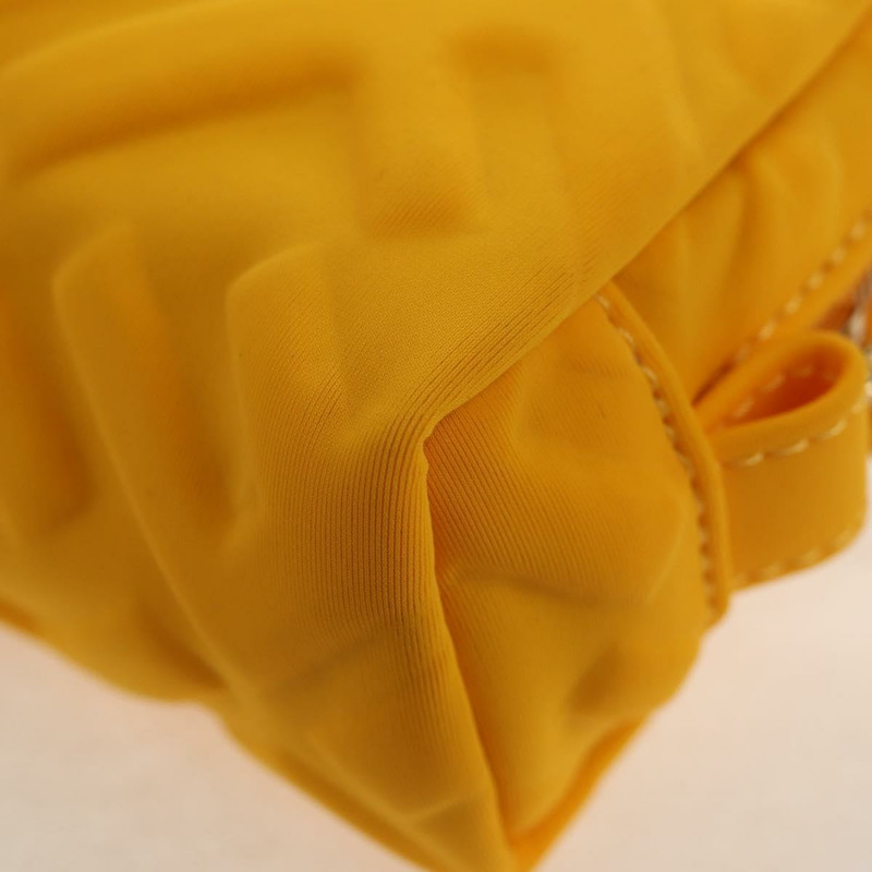 【日本直送】FENDI Zucca帆布FF壓花尼龍黃色金色正品手拿包 150880M-15