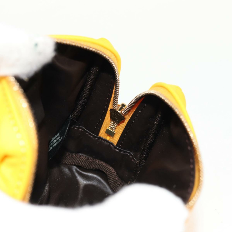 【日本直送】FENDI Zucca帆布FF壓花尼龍黃色金色正品手拿包 150880M-16