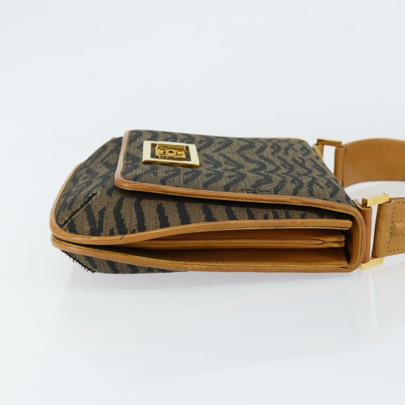 【日本直送】FENDI 帆布肩背包 金棕色 正品 ep11802-2