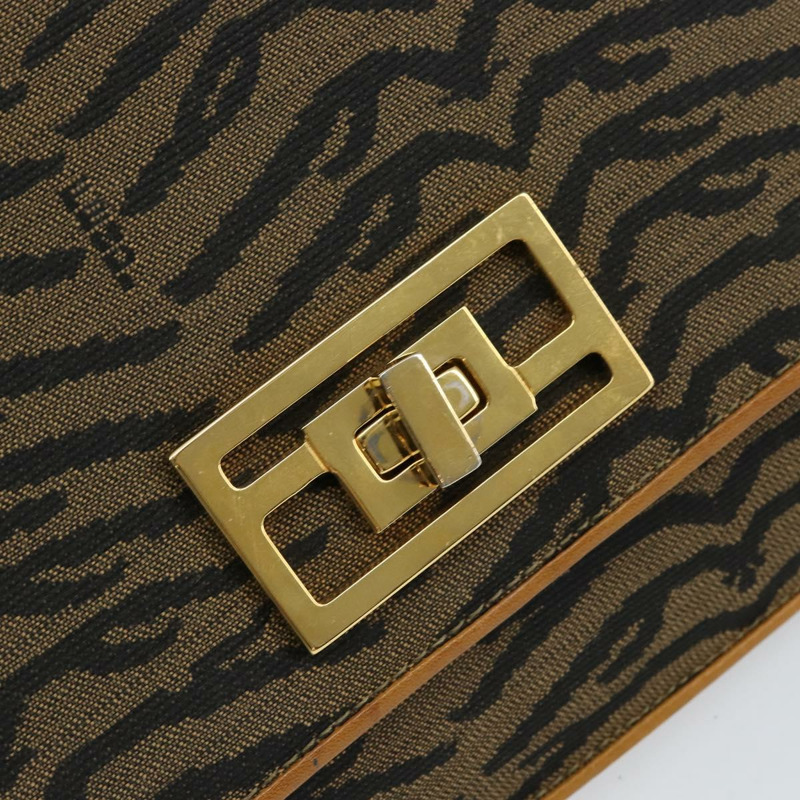【日本直送】FENDI 帆布肩背包 金棕色 正品 ep11802-17