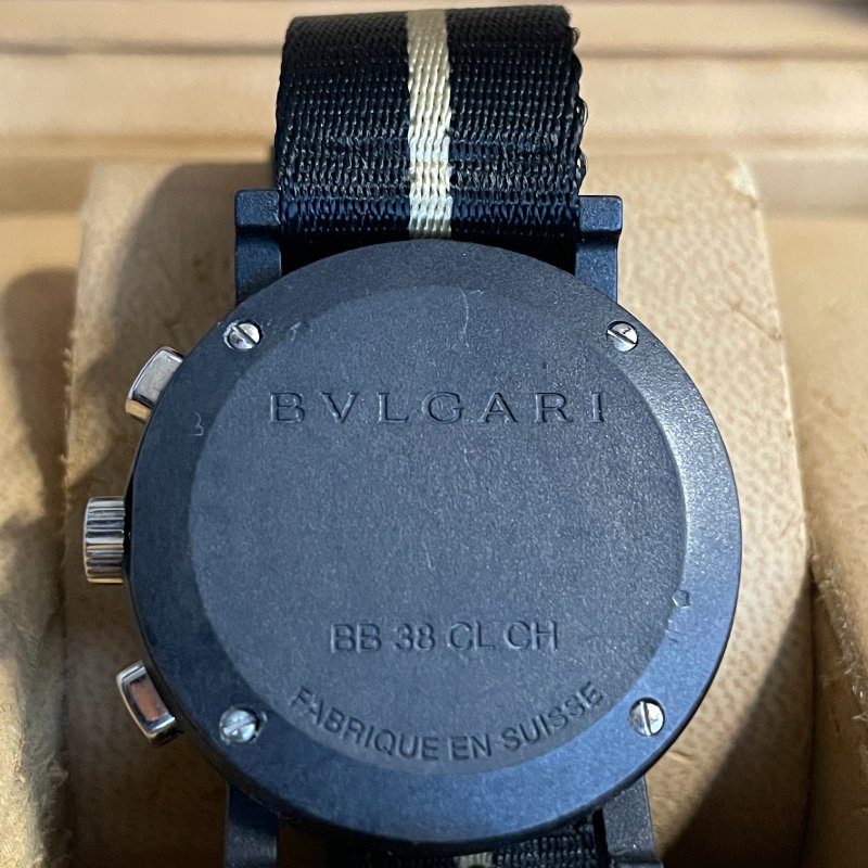 BVLGARI 寶格麗黑色碳纖維限量999支 城市紀念錶-8