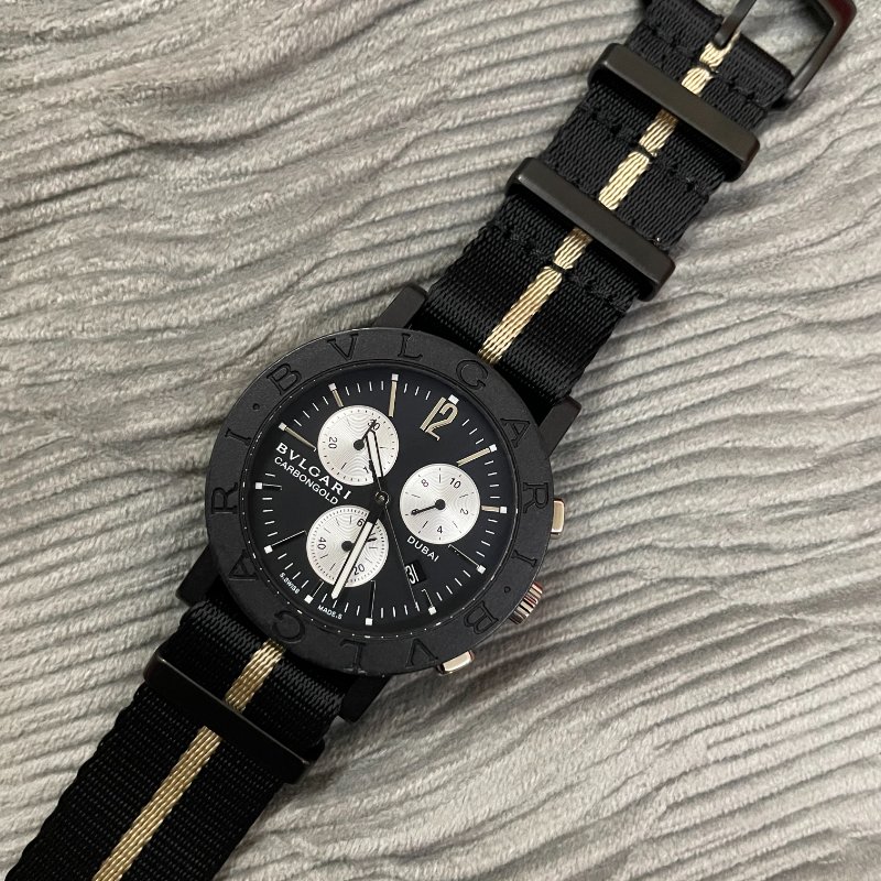 BVLGARI 寶格麗黑色碳纖維限量999支 城市紀念錶-11