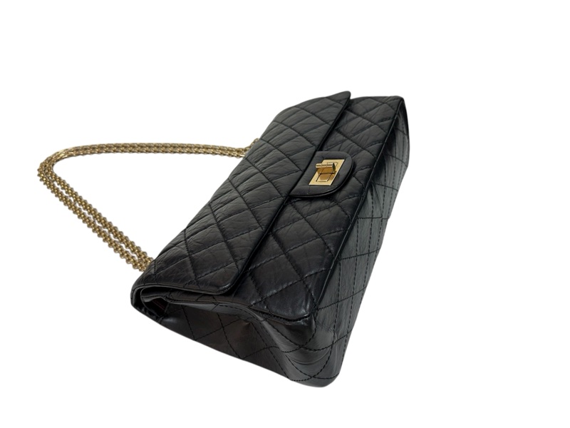 Chanel 2.55 MaxiJumbo 牛皮金扣-7