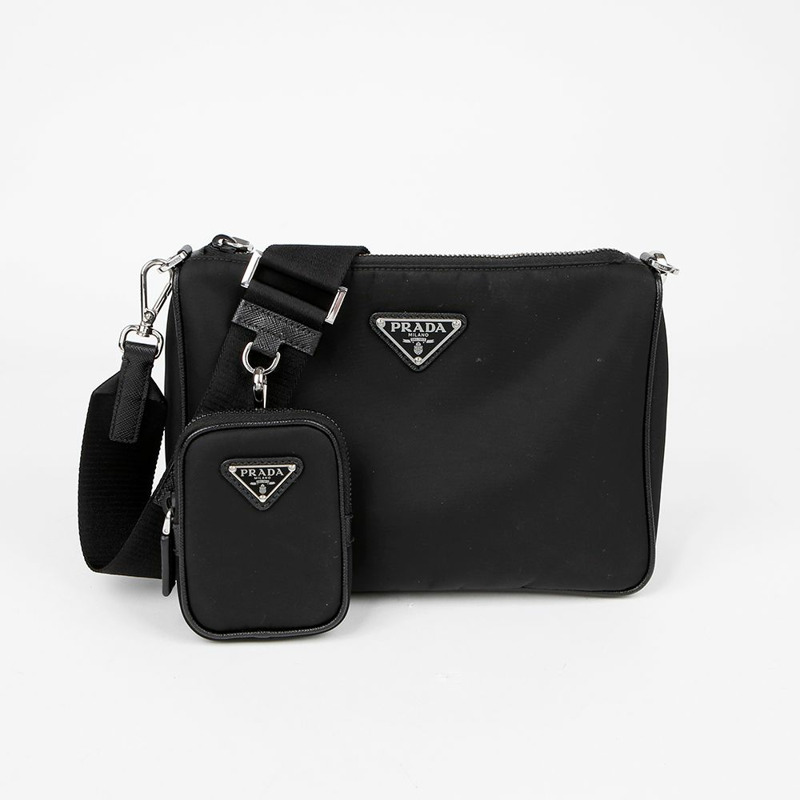 PRADA 2VH113 三角形標誌多功能單肩斜背包-1