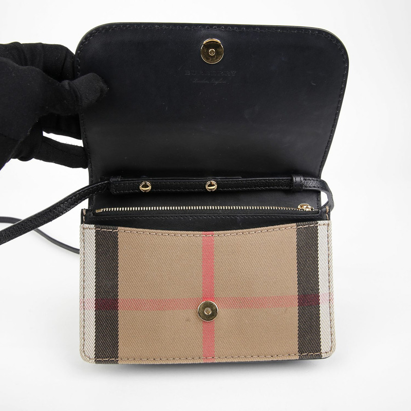 BURBERRY 8046316 新罕布夏格紋單肩斜背包-7