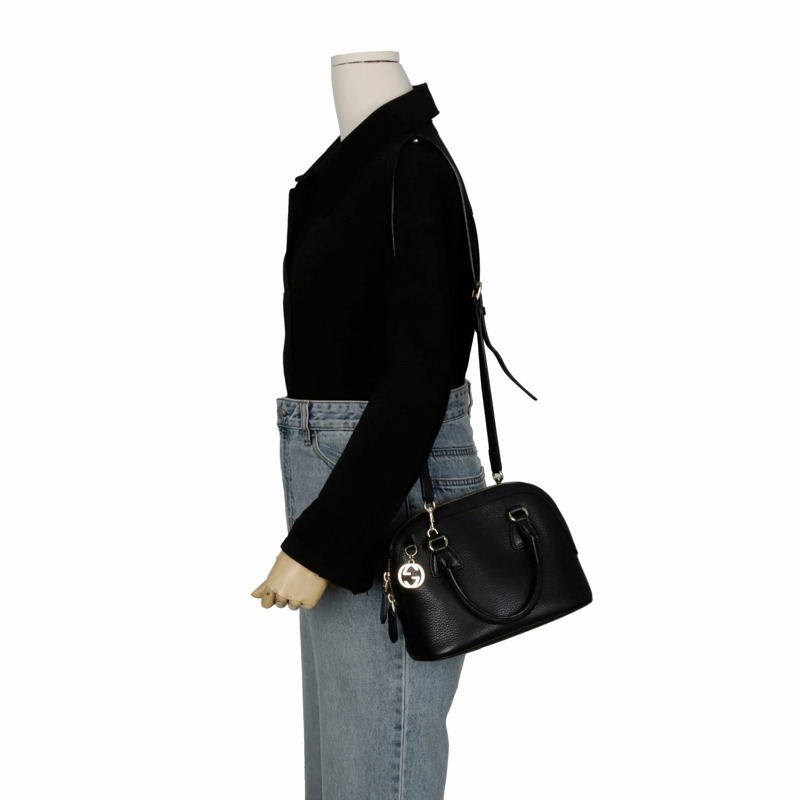 GUCCI 圓頂迷你手提單肩包 449661-11