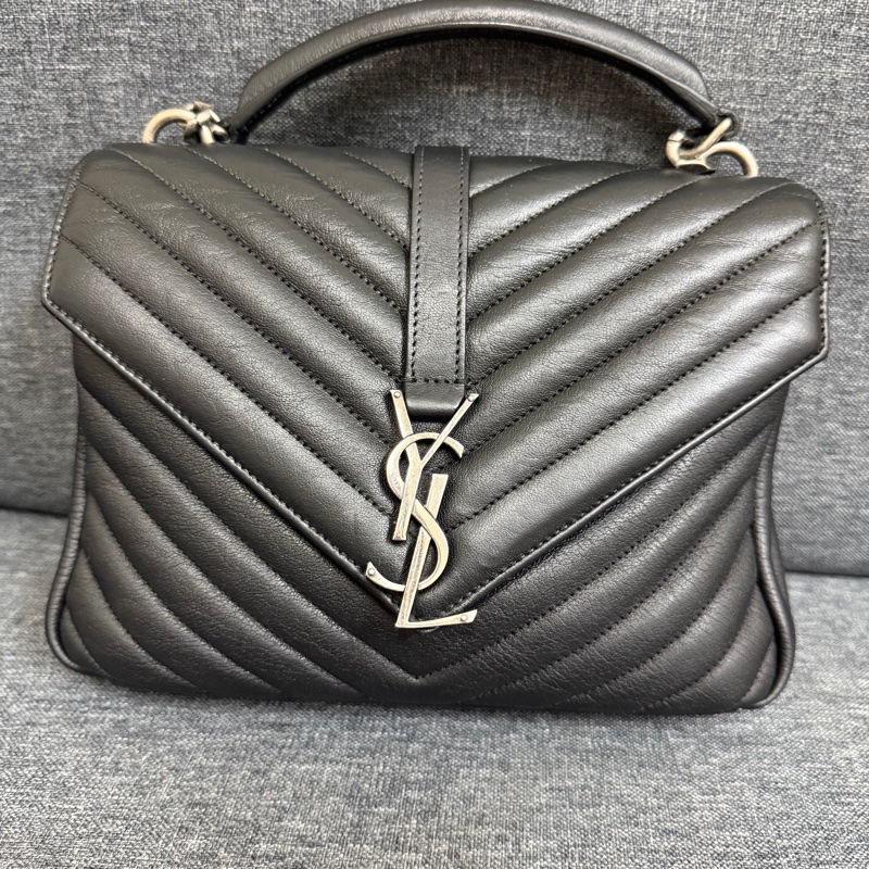 YSL學院包-黑/銀-1