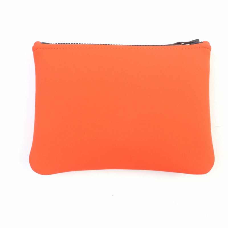 愛馬仕 Neobain Zen Au Soleil PM 標誌鏤空皮革拉鍊手拿包,橙色,法國製造-1