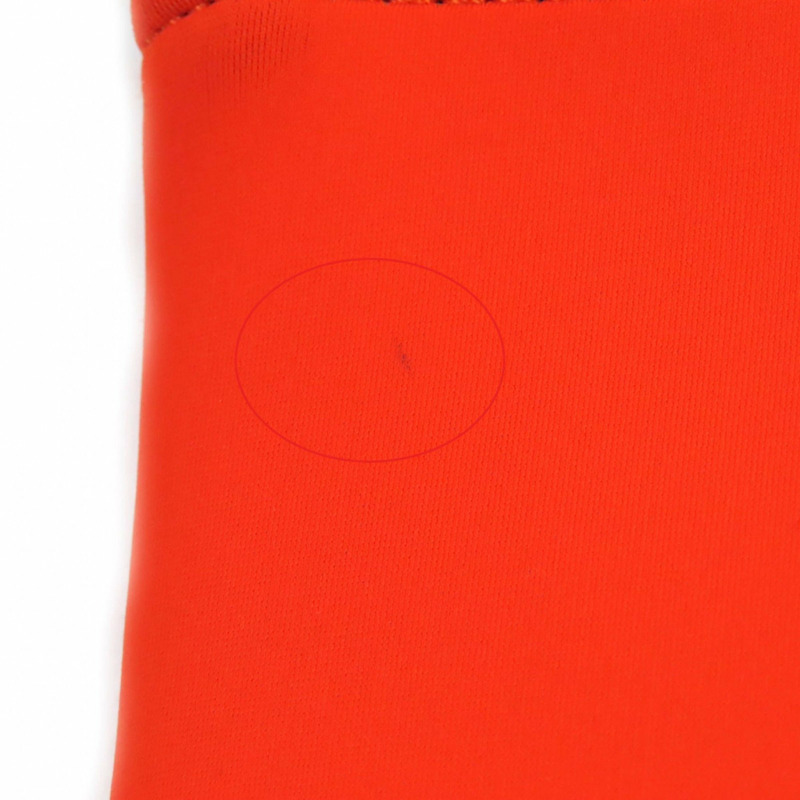 愛馬仕 Neobain Zen Au Soleil PM 標誌鏤空皮革拉鍊手拿包,橙色,法國製造-10